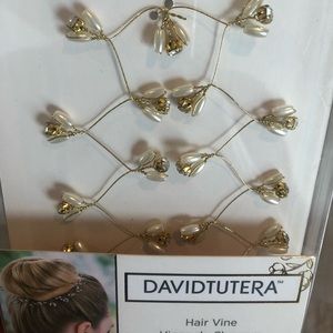 David Tutera hair vine rhinestone and pearls
